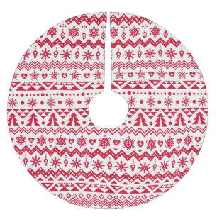 Feierliche Weihnachten nahtlos Muster. Polyester Weihnachtsbaumdecke