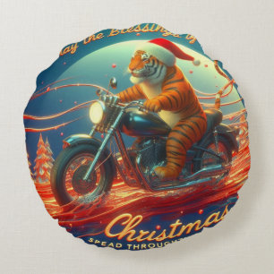 Feierliche Weihnachten Rundes Kissen