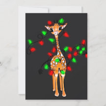 Feierliche Weihnachts-Giraffe-Rot-Tinkelleuchten