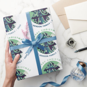Feierliche Weihnachtsbaumfeiertage Geschenkpapier