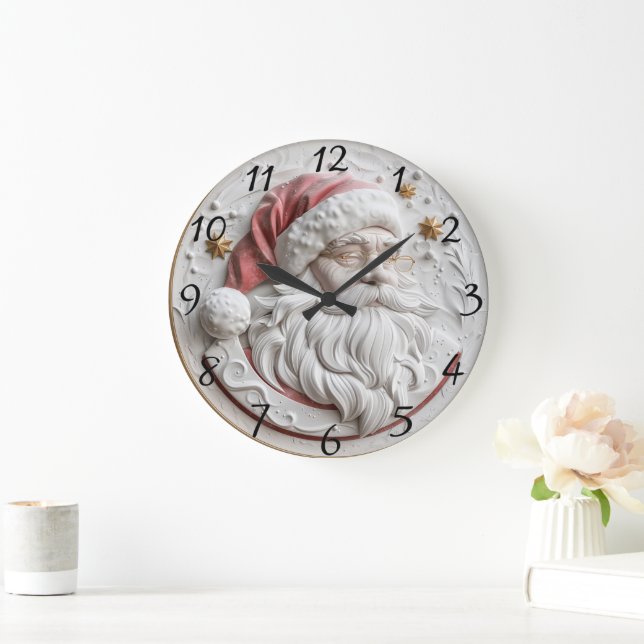 Feierliche Weihnachtsfeier Große Wanduhr (Zuhause)