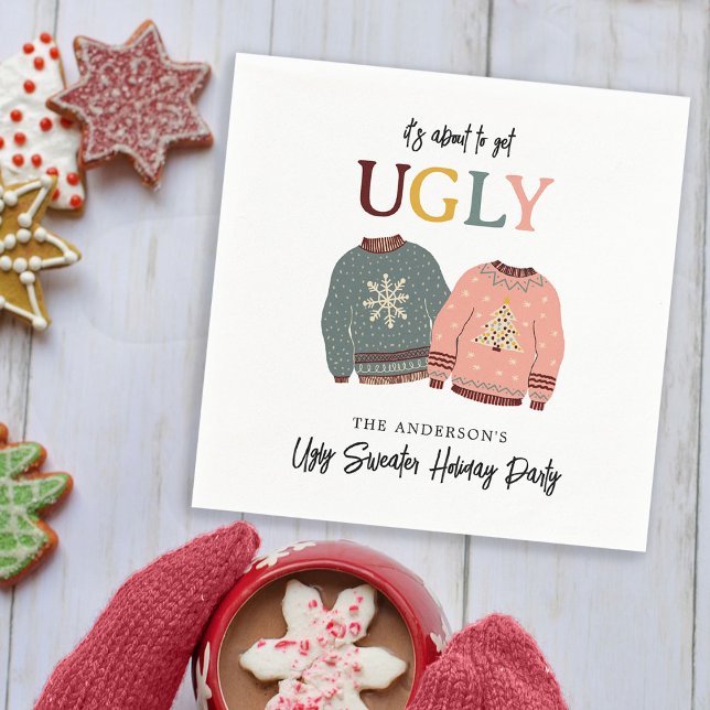 Feierliche Weihnachtsfeier im Ugly Sweater Serviette (Von Creator hochgeladen)