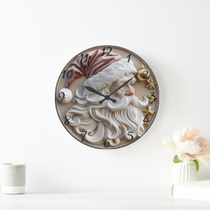 Feierliche Weihnachtsfeier mit dekorierten Zierlei Große Wanduhr