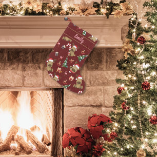 Feierliche Weihnachtsfeier mit Freunden Kleiner Weihnachtsstrumpf