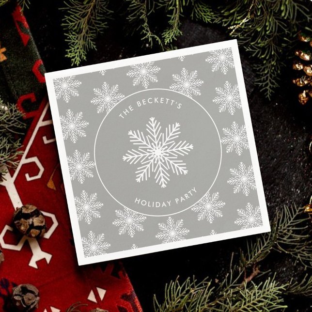 Feierliche Weihnachtsfeier Snowflake Serviette (Von Creator hochgeladen)