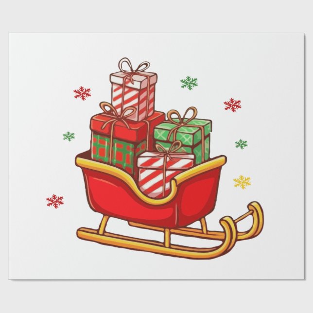 Feierliche Weihnachtsfeier voller Weihnachtsgesche Geschenkpapier (Flach)