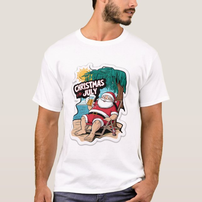 Feierliche Weihnachtsfeiern Entspannen an der trop T-Shirt (Vorderseite)