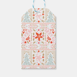 Feierliche Weihnachtsfeiertage farbenfroh Geschenkanhänger