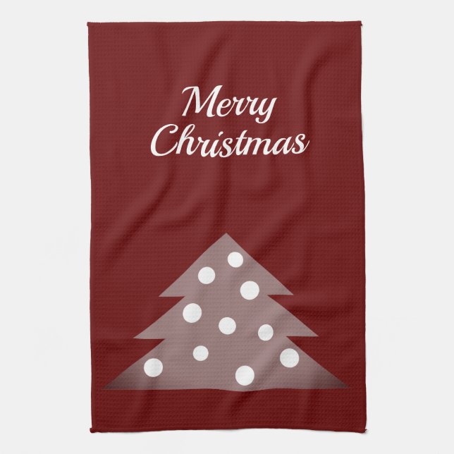 Feierliche Weihnachtsfeiertage Geschirrtuch (Vertikal)