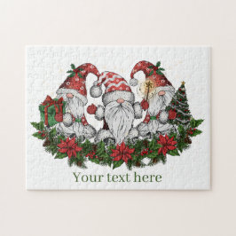 Feierliche Weihnachtsfeiertage-Gnome Puzzle