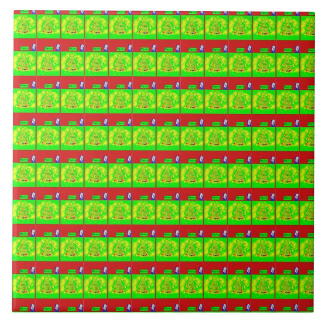 Feierliche Weihnachtsgeschichte "Merry" Fliese (Vorderseite)