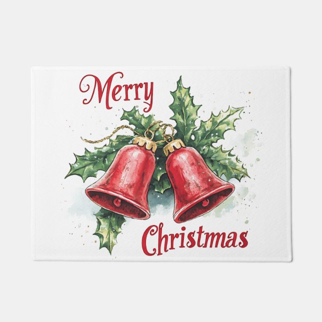 Feierliche Weihnachtsglocken Doormat Fußmatte (Vorderseite)