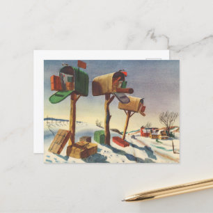 Feierliche Weihnachtsmails Feiertagspostkarte