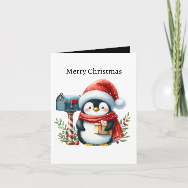 Feierliche Weihnachtsmörder Feiertagskarte (Vorderseite)