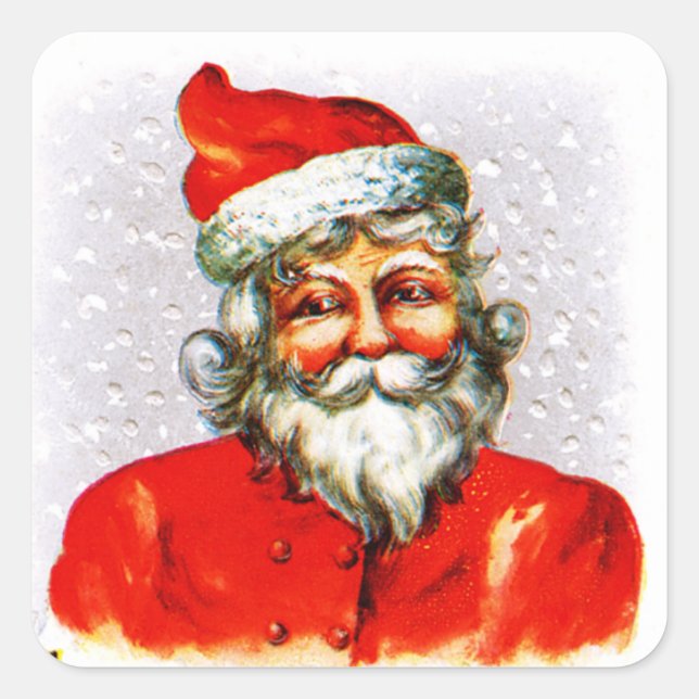 Feierliche Weihnachtstage Quadratischer Aufkleber (Vorderseite)