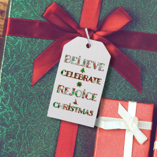 Feierliche Weihnachtstypografie Geschenkanhänger (Von Creator hochgeladen)