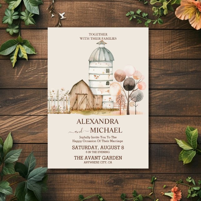 Feierliche Western-Hochzeit Einladung (Von Creator hochgeladen)