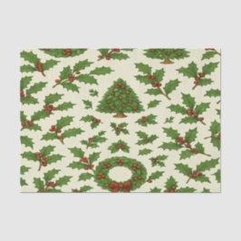 Feierliche Wiederholung von Weihnachten Holly Leaf Seidenpapier