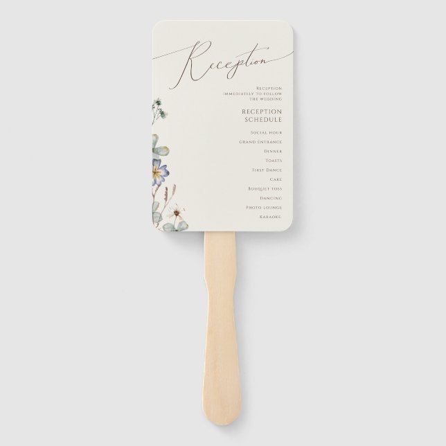 Feierliche Wildblume - Empfang Fächer (Rückseite)