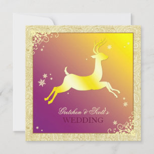 Feierliche Winterfeier Dezember-Hochzeit Einladung