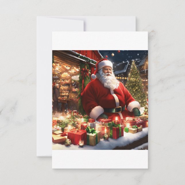 Feierliche Wünsche: Eine Weihnachtskarte-Boutique Dankeskarte (Vorderseite)