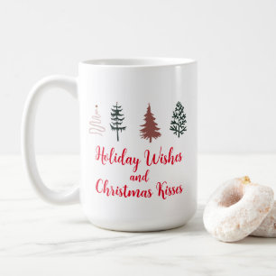 Feierliche Wünsche und Weihnachtsküsse Kaffeetasse