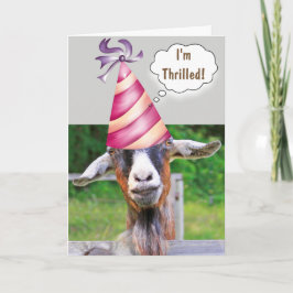 Feierliche Ziege zum Geburtstag Karte