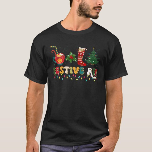 Feierlicher AF! Weihnachten mit Keksen Heiße Kakao T-Shirt (Vorderseite)