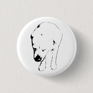 Feierlicher Augenzwinkern, Lächelndes Labrador Abz Button