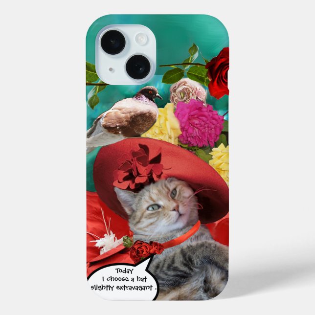 FEIERLICHER CAT-PRINZESTATUS, ROTER HAT MIT SCHWEI Case-Mate iPhone HÜLLE (Rückseite)