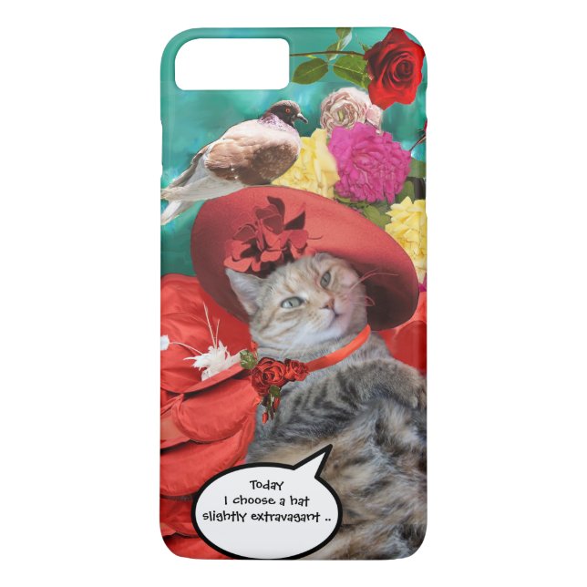 FEIERLICHER CAT-PRINZESTATUS, ROTER HAT MIT SCHWEI Case-Mate iPhone HÜLLE (Rückseite)