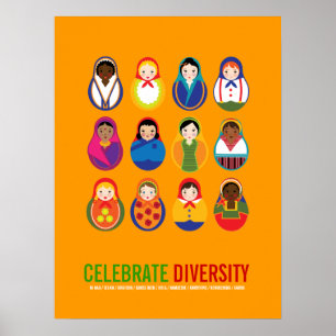Feierlicher Diversity Multikultureller Tag Poster