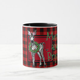 Feierlicher Feiertag Zebra Holly Kranz | Roter Büf Tasse