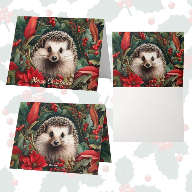 Feierlicher Igel-Chef: Weihnachten im Wald Karte (Hedgehog Christmas Card
Hedgehog Christmas Card
Woodland Animal Christmas
Festive Hedgehog Greetings)