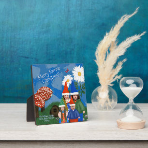 Feierlicher Spaß, Foto zu einer Gnome-Familie Fotoplatte