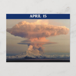 Feierlicher Steuertag für Deckung Postkarte