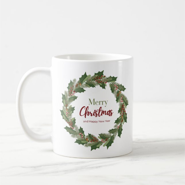 Feierlicher Tod und Skript | Frohe Weihnachts-Tass Kaffeetasse (Links)