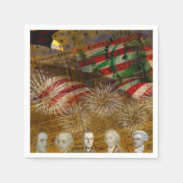 Feierlicher Unabhängigkeitstag Serviette (Vorderseite)