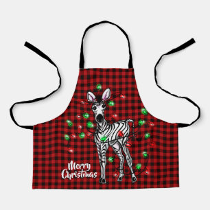 Feierlicher Urlaub Zebra, kariert Schürze