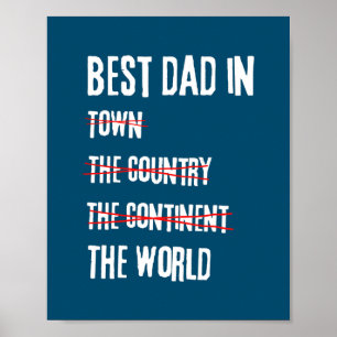 Feierlicher Vater mit Sprichwort Der beste Vater i Poster