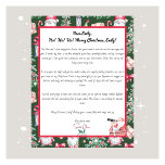Feierlicher Weihnachtsbrief für Ihr Kindermuster Feiertagskarte<br><div class="desc">Freuen Sie sich auf einen zauberhaften Weihnachtsbrief vom Weihnachtsmann, der mit festlichen Illustrationen des Weihnachtsmannes, Bonbons und Geschenken geschenkt wurde. Dieser charmante Brief ist der perfekte Sake, der die Freude und das Wunder der Saison einfängt. Sie können den Brief ganz individuell gestalten, sodass er nur für Ihre Kleinen bestimmt ist,...</div>