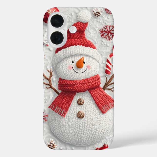 Feierlicher Weihnachtsfeiertag im Schneemann Case-Mate iPhone Hülle (Rückseite)