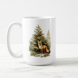 Feierlicher Whimsy: Weihnachtsbaum & Fox Kaffeetasse