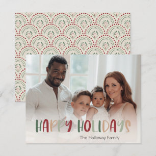 Feierliches bunter Happy Holidays Foto Feiertagskarte