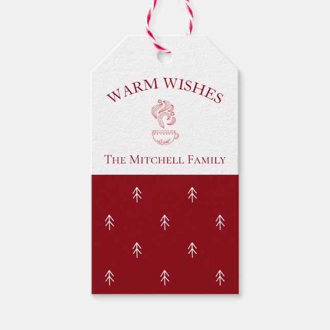 Feierliches Erbe Kakao | Packung mit 10 Ferien Geschenkanhänger (Vorderseite)