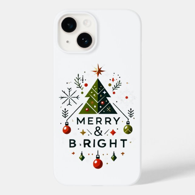 Feierliches fröhliches und helles Weihnachtsbaumde Case-Mate iPhone Hülle (Rückseite)