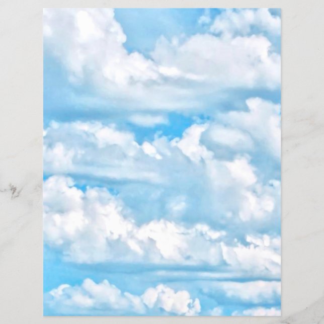 Feierliches Glück - Hintergrund sonnige Wolken Flyer (Vorne)