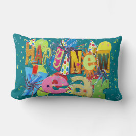 Feierliches Glück Neues Jahr Lendenkissen