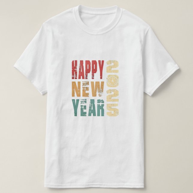 Feierliches Glück Neujahr T - Shirt (Design vorne)