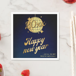 Feierliches goldblaues neues Jahr Gruß Holiday Car Serviette